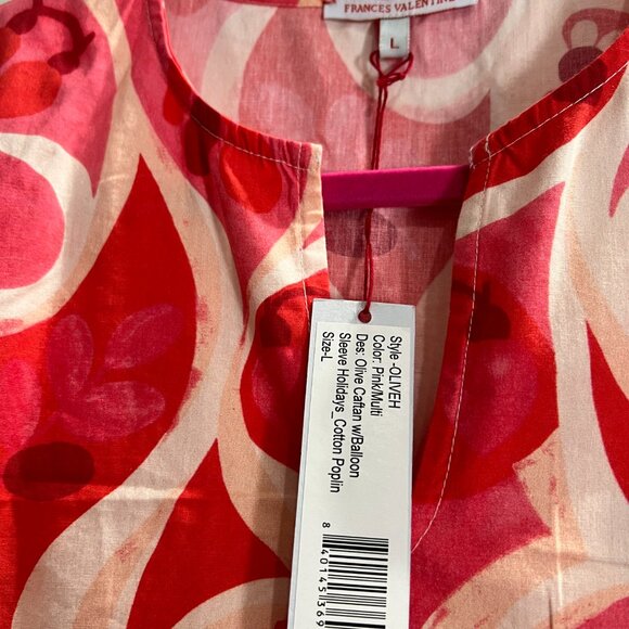 Frances Valentine Olive Holiday Floral-Print Caftan - Picture 7 of 8